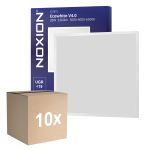 Flerpack 10x Noxion LED Panel Ecowhite V4.0 28W 3360lm - 830-840-865 CCT | 60x60cm - UGR <19 - Philips driver