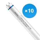 Flerpack 10x Philips LED Rör T8 MASTER (EM/Mains) Ultra Output 21.7W 3700lm - 840 Kallvit | 150cm - Ersättare 58W